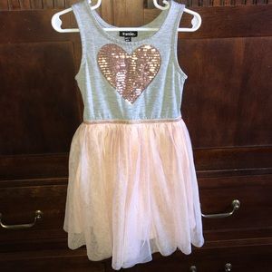 ZUNIE, size 5, sequin heart tutu dress